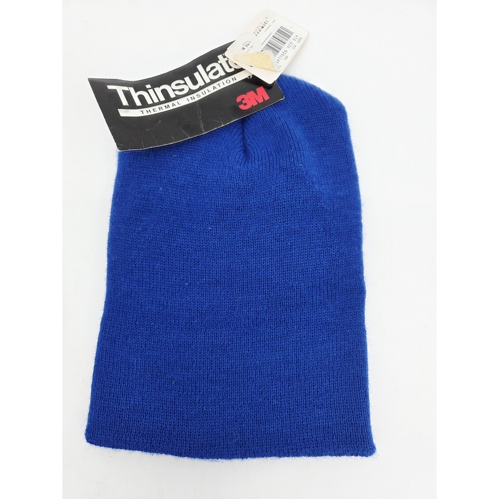 Vintgae Thermal Insulation Thinsulate Royal Blue 3M NEW Beanie Hate‎ Winter Mens